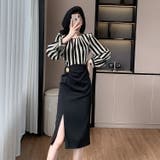 パーティードレス ブラウス風 ドッキング | JS FASHION | 詳細画像2 