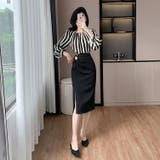 パーティードレス ブラウス風 ドッキング | JS FASHION | 詳細画像3 