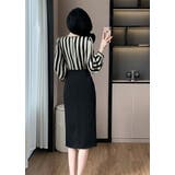 パーティードレス ブラウス風 ドッキング | JS FASHION | 詳細画像10 