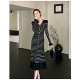 ニットワンピース 全2色 ボーダー柄 | JS FASHION | 詳細画像4