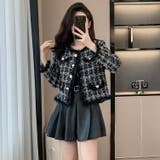 ツイードジャケット 全2色 ノーカラー | JS FASHION | 詳細画像2 