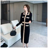 ニットワンピース 配色ニット 配色ライン | JS FASHION | 詳細画像5