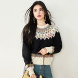 ニットトップス ノルディック柄 ニット | JS FASHION | 詳細画像1