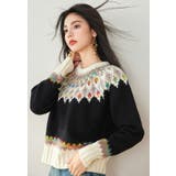 ニットトップス ノルディック柄 ニット | JS FASHION | 詳細画像8