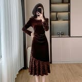 パーティードレス 全2色 ベロアワンピース | JS FASHION | 詳細画像1 