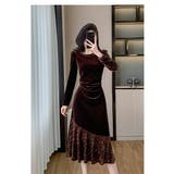 パーティードレス 全2色 ベロアワンピース | JS FASHION | 詳細画像6 