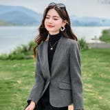 ノーカラージャケット 全4色 羽織り | JS FASHION | 詳細画像1