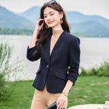 ノーカラージャケット 全4色 羽織り | JS FASHION | 詳細画像4
