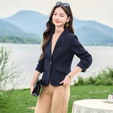 ノーカラージャケット 全4色 羽織り | JS FASHION | 詳細画像5