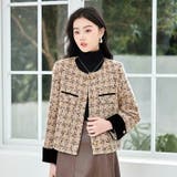 ツイードジャケット 全2色 ノーカラー | JS FASHION | 詳細画像3