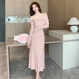 ニットワンピース 全5色 オフショルダー | JS FASHION | 詳細画像1