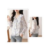 花柄ブラウス フリル シースルー | JS FASHION | 詳細画像11