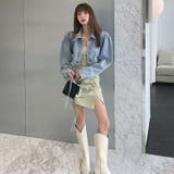 ショート丈デニムジャケット 全2色 長袖 | JS FASHION | 詳細画像3