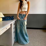 デニムスカート マーメイド ロングスカート | JS FASHION | 詳細画像6
