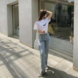 デニムパンツ ストレート 裾スリット | JS FASHION | 詳細画像3 