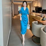 タイトワンピ シャツ風 カシュクール | JS FASHION | 詳細画像1