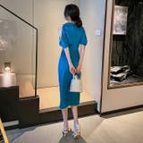 タイトワンピ シャツ風 カシュクール | JS FASHION | 詳細画像9