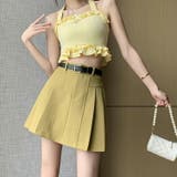 プリーツスカート 全3色 ベルト付き | JS FASHION | 詳細画像1