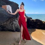 リゾートワンピ 無地 バックオープン | JS FASHION | 詳細画像2