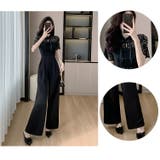 パンツドレス 結婚式 黒 | JS FASHION | 詳細画像8 