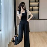 パンツドレス スクエアネック ウエストマーク | JS FASHION | 詳細画像3