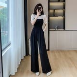 パンツドレス 全2色 袖シフォン | JS FASHION | 詳細画像2