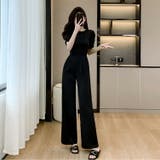 パンツドレス 全2色 袖シフォン | JS FASHION | 詳細画像10