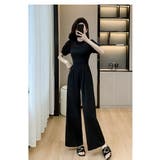 パンツドレス 全2色 袖シフォン | JS FASHION | 詳細画像14