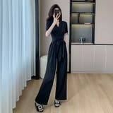 パンツドレス 黒 ビーズフリンジ付き | JS FASHION | 詳細画像2