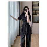 パンツドレス 黒 ビーズフリンジ付き | JS FASHION | 詳細画像5