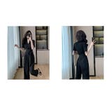 パンツドレス 黒 ビーズフリンジ付き | JS FASHION | 詳細画像10