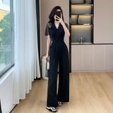 パンツドレス レース切替 襟付き | JS FASHION | 詳細画像3