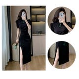 パーティードレス チャイナドレス風 パフスリーブ | JS FASHION | 詳細画像10 