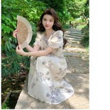 花柄ワンピ シフォン Vネック | JS FASHION | 詳細画像4