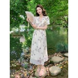 花柄ワンピ シフォン Vネック | JS FASHION | 詳細画像7