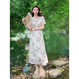 花柄ワンピ シフォン Vネック | JS FASHION | 詳細画像8
