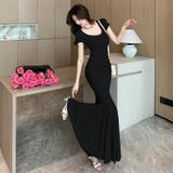 マーメイドワンピース 全4色 半袖 | JS FASHION | 詳細画像2 