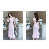 マーメイドワンピース マルチボーダー柄 ノースリーブ | JS FASHION | 詳細画像12