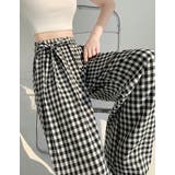 ギンガムチェック柄 ロングパンツ ウエストゴム | JS FASHION | 詳細画像7