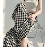 ギンガムチェック柄 ロングパンツ ウエストゴム | JS FASHION | 詳細画像10