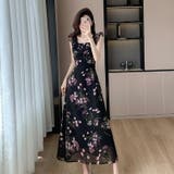 花柄 ワンピース スクエアネック | JS FASHION | 詳細画像1