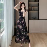 花柄 ワンピース スクエアネック | JS FASHION | 詳細画像4