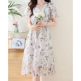 花柄ワンピース Vネック Aライン | JS FASHION | 詳細画像4