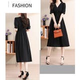Aラインワンピース 黒 半袖 | JS FASHION | 詳細画像11