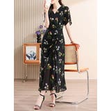 花柄ワンピース Vネック シフォン | JS FASHION | 詳細画像6