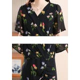 花柄ワンピース Vネック シフォン | JS FASHION | 詳細画像10