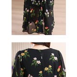 花柄ワンピース Vネック シフォン | JS FASHION | 詳細画像11
