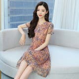 花柄 ワンピース スカラップネック | JS FASHION | 詳細画像3