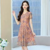 花柄 ワンピース スカラップネック | JS FASHION | 詳細画像4