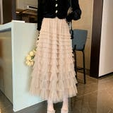 チュールティアード ロングスカート 全3色 | JS FASHION | 詳細画像3